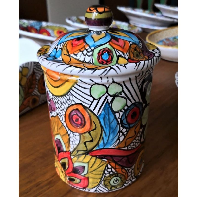 Jar Flower. handpainted Vietri ceramic