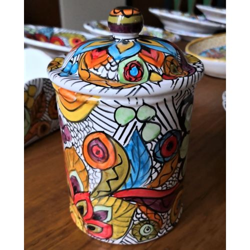 Jar Flower. handpainted Vietri ceramic