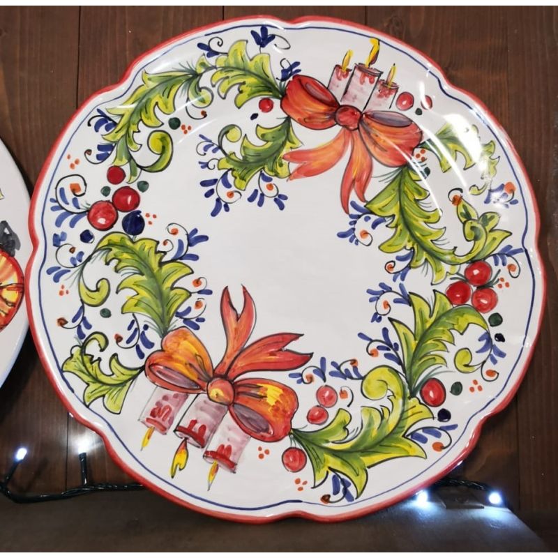Dish, plate cake christmas line white...