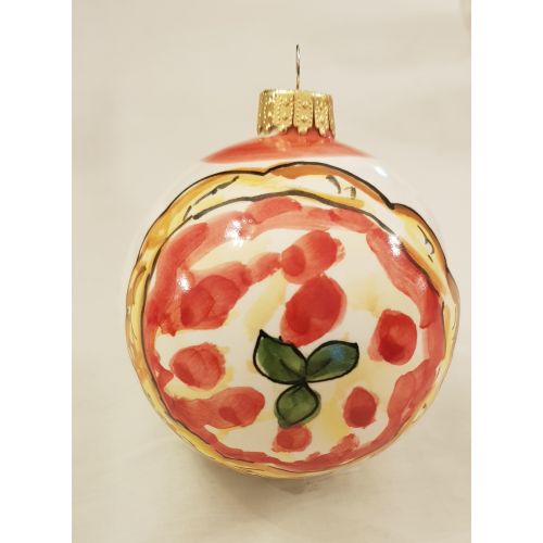 Bola de Navidad Pizza napolitana. Cerámica vietri pintada...
