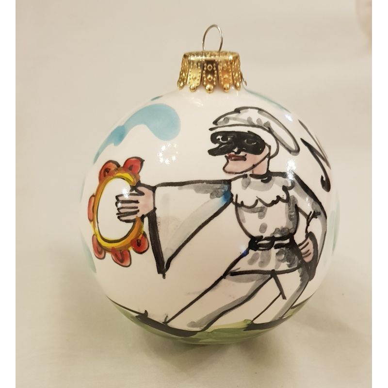 Bola de Navidad de Pulcinella. Cerámica vietri...
