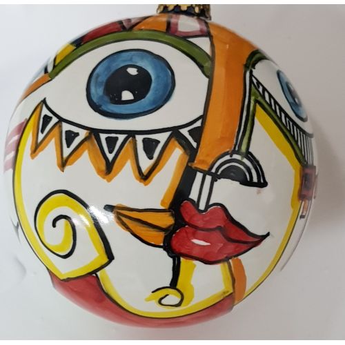 Decoración abstracta de bolas de Navidad. Cerámica vietri...