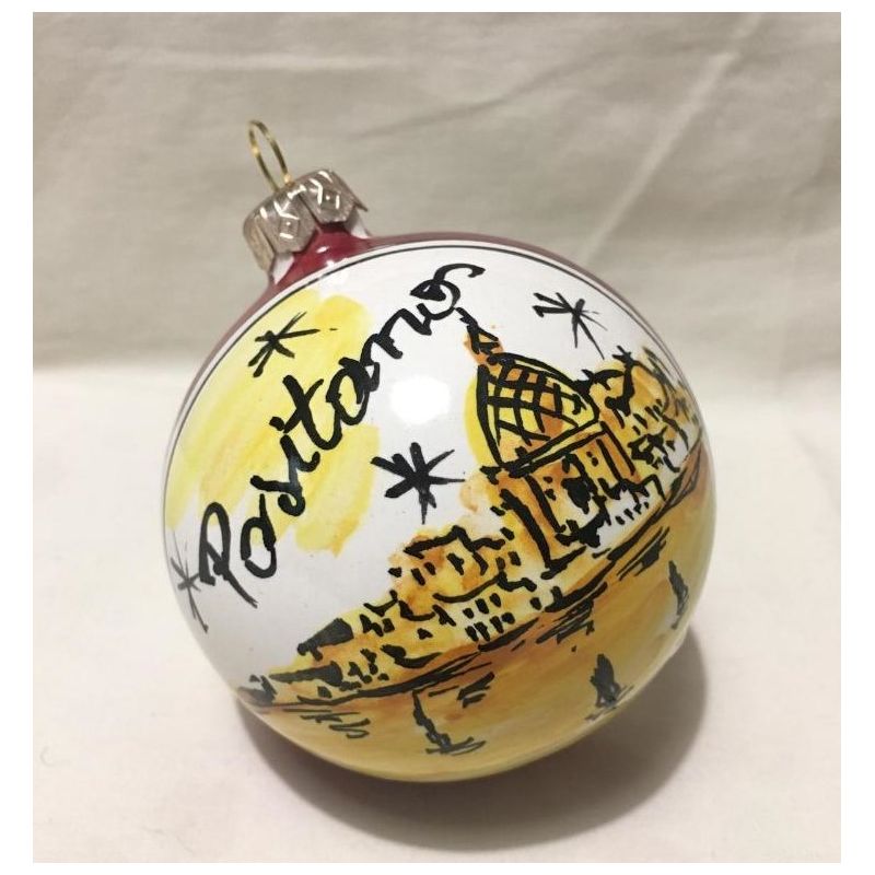 Christmas ball decoro positano. handpainted Vietri ceramic