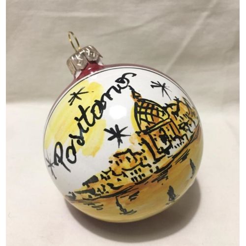 Christmas ball decoro positano. handpainted Vietri ceramic