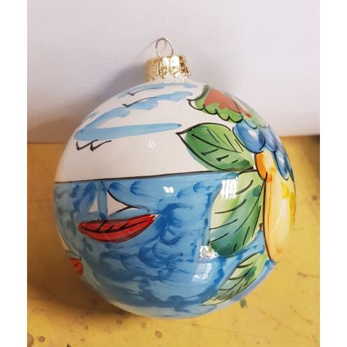 Christmas Bauble. Christmas Ornament. Amalfi view. Vietri...