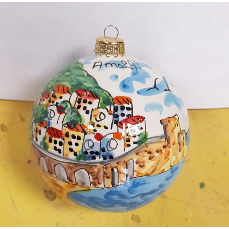 Pallina di natale decoro amalfi. Ceramica di...