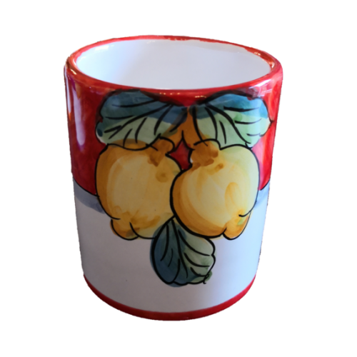 glass Fruit Line red, handpainted Vietri ceramic.