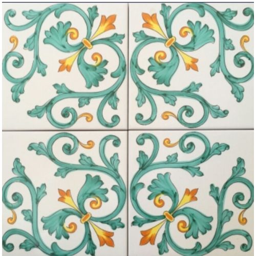 Azulejos - azulejos cuadrados en ceramica vietrese pintados a mano.