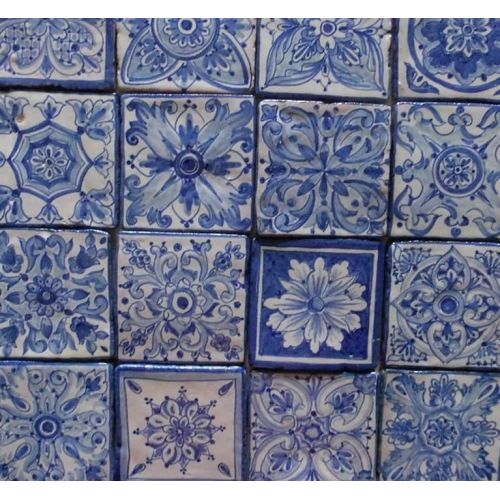 Azulejos - azulejos cuadrados en ceramica vietrese pintados a mano.