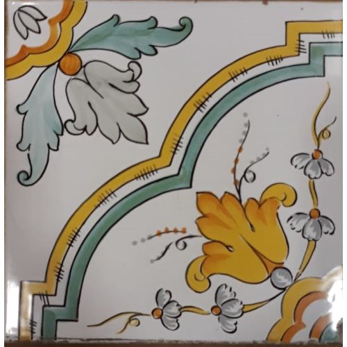 Mattonelle - piastrelle quadrate in ceramica vietrese dipinta a mano.