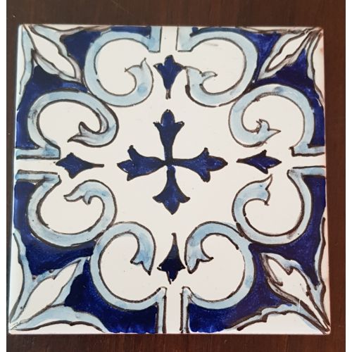 Mattonelle - piastrelle quadrate in ceramica vietrese dipinta a mano.