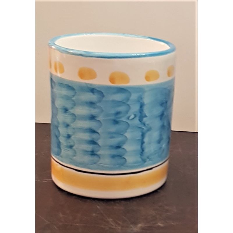 glass brushed line light blue. handpainted...