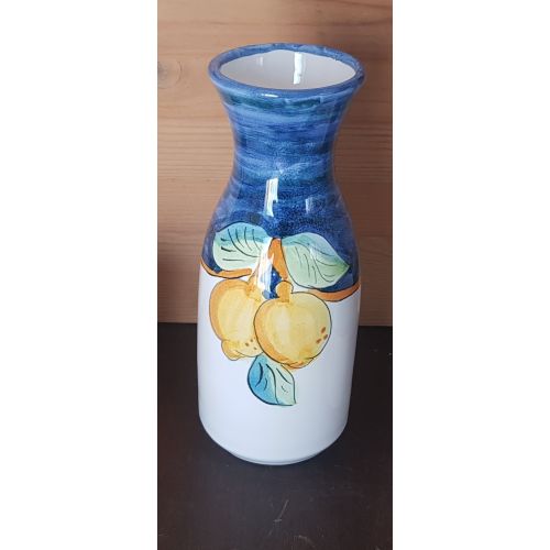 Botella taberna limón línea Borde azul. Cerámica Vietri.