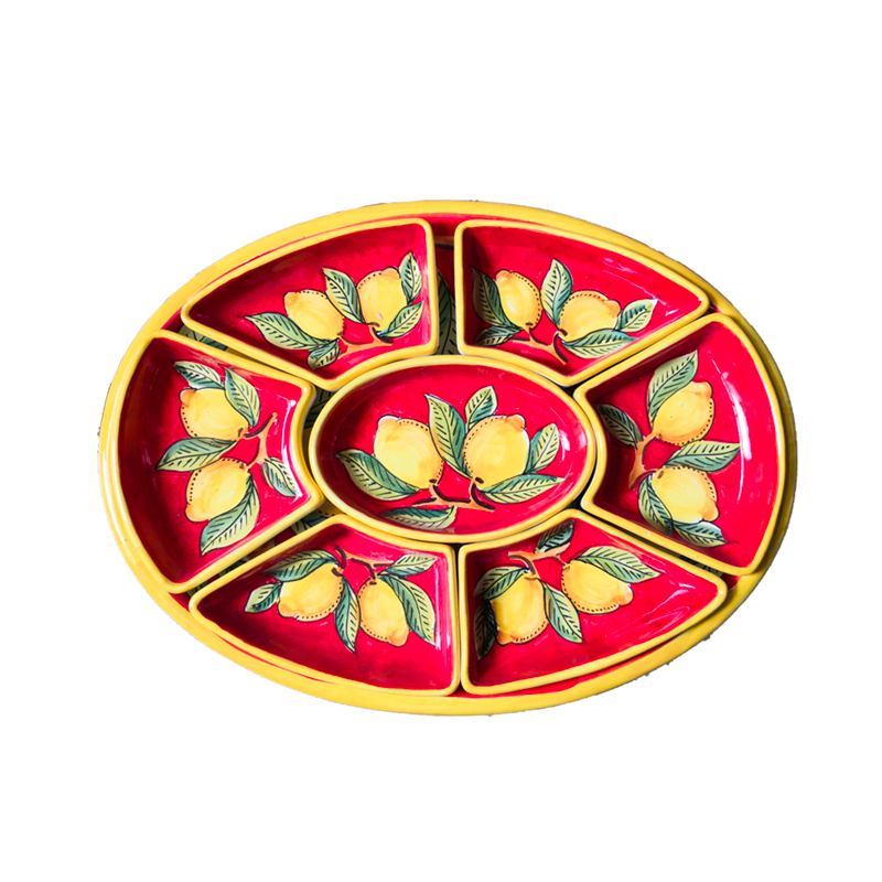 Antipastischale. Kaltes Abendessen. 7 Teile....