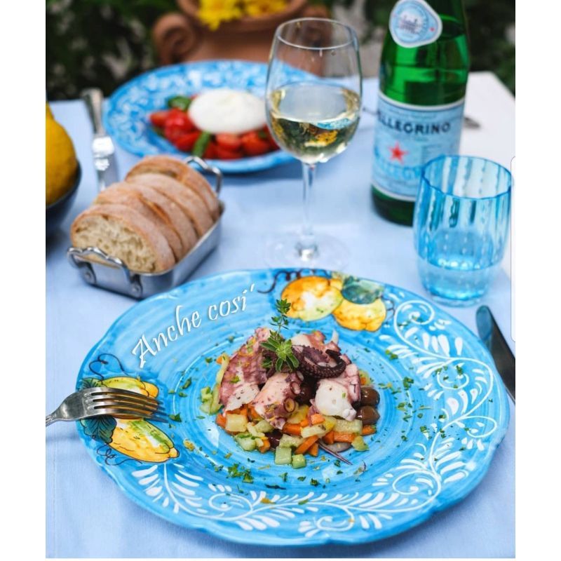 Restaurant Line–Vietri Ceramics. Essgeschirr Suppenteller Dessert-/Obstteller Platzteller und Servierplatten erhältlich