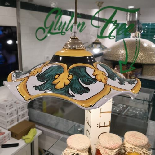 wavy edge chandelier white Background Copper Green line.... 2