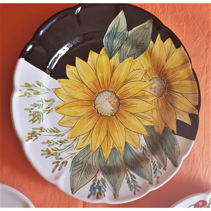 Plato. Línea Top. Decoración Girasoles....