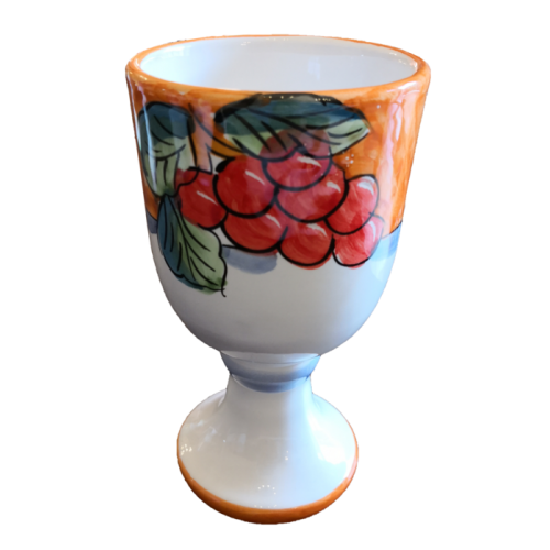 Chalice Fruit Line orange, handpainted Vietri ceramic. 2