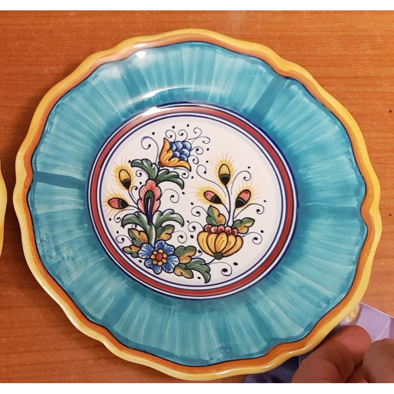 Piatto. Linea Top. Decoro Fiori. Ceramica di...