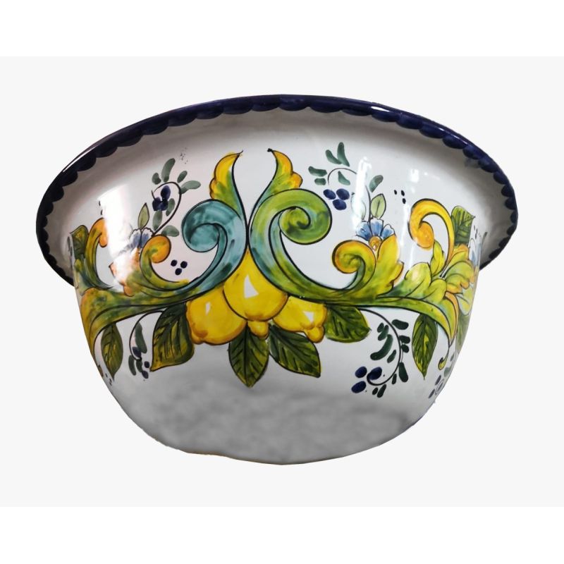 Wall garden fountain with tub. handpainted Vietri ceramic