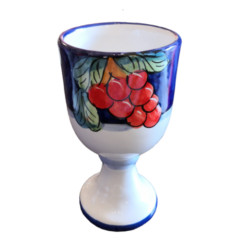 Calice linea Fruttina fondo blu, dipinti a mano in... 2