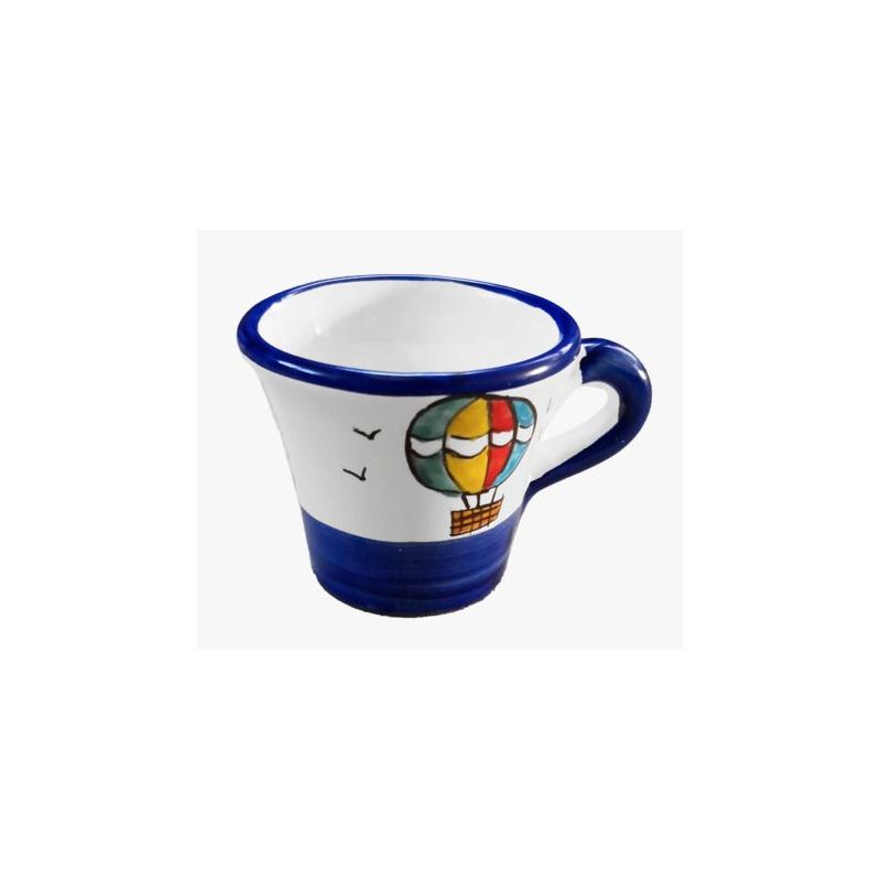 Coffee cup with saucer. Hot Air Balloon. Vietri...