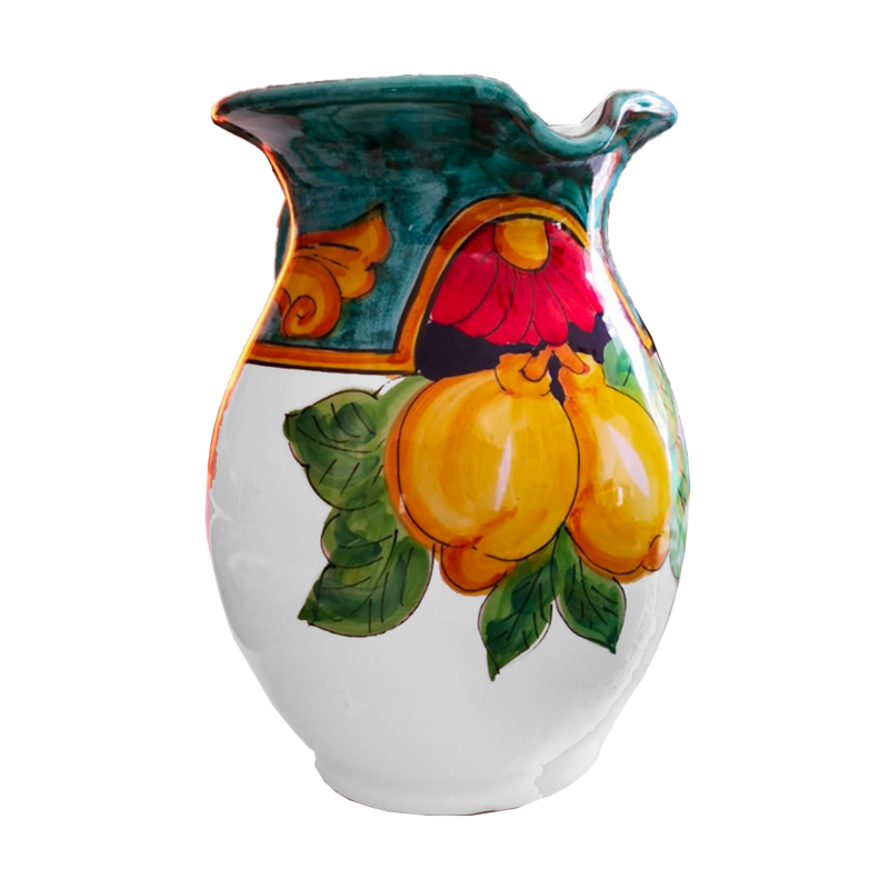 Brocca doppio decoro. Ceramica di vietri...