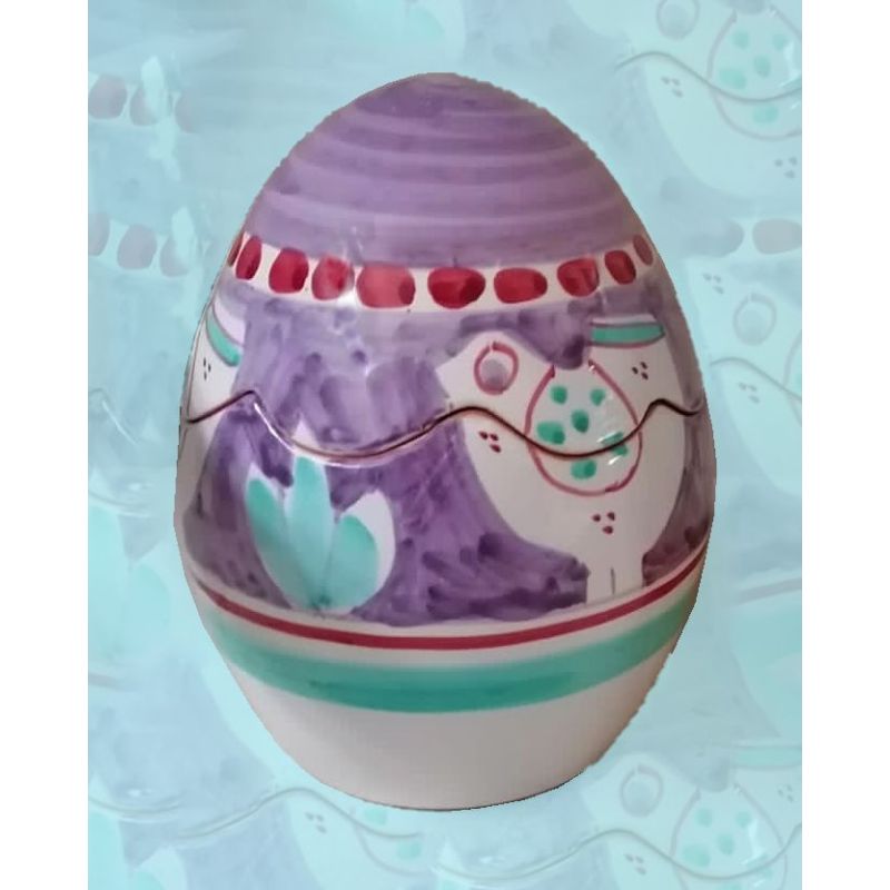 Huevos de Pascua decorados a mano. Cerámica...