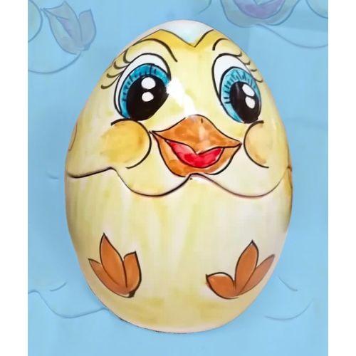 Huevos de Pascua decorados a mano. Cerámica Vietri.