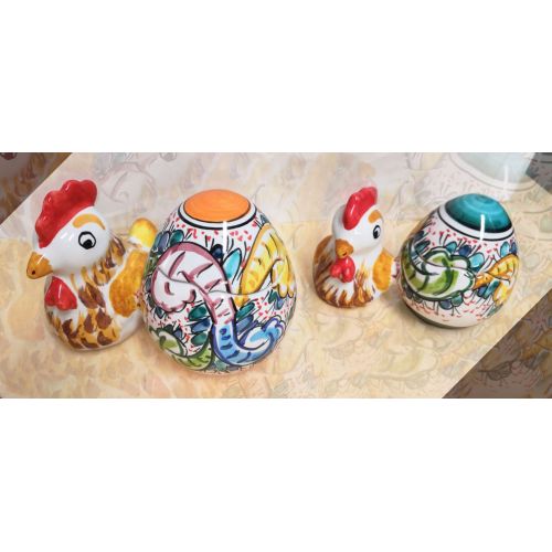 Huevos de Pascua decorados a mano. Cerámica Vietri.