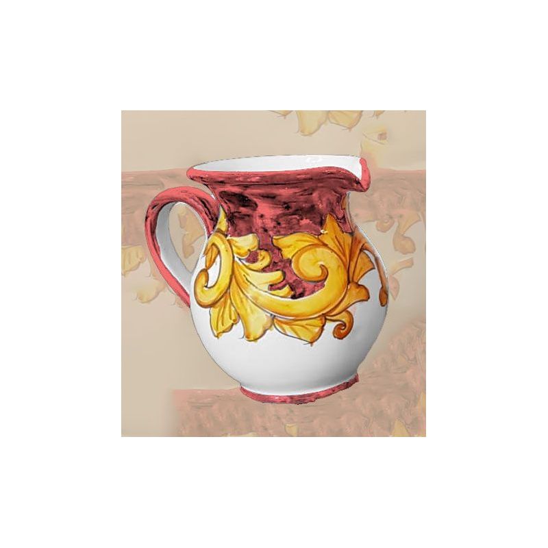 Jarra de línea barroca borde Rosso Vecchio....