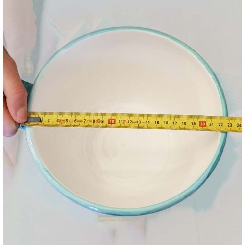 Tazzone Portacialde. Barocco e Fiori. Ceramica di Vietri dipinta a mano.