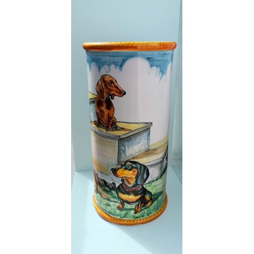 Schirmständer. Individuelles Design. Handbemalte Keramik aus Vietri.