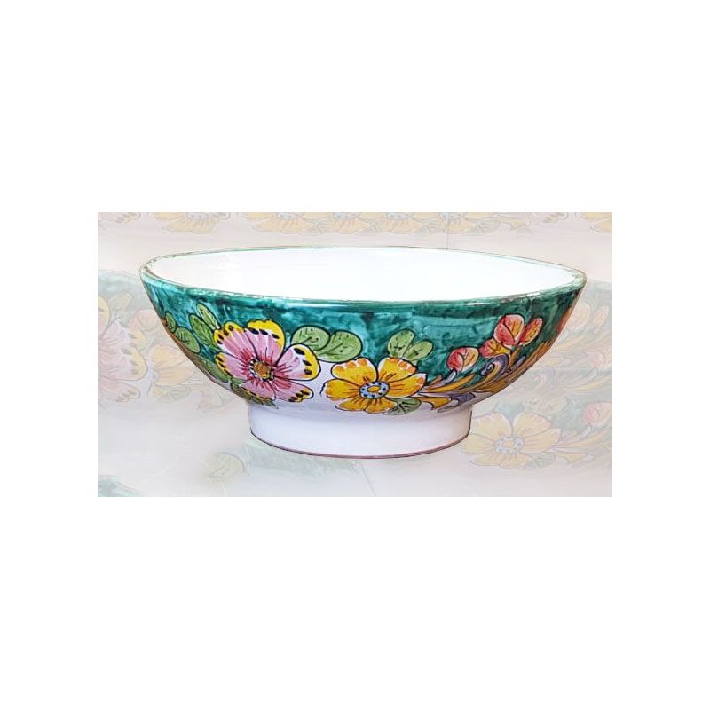 Vaso ciotola decoro Fiori Ceramica di Vietri...