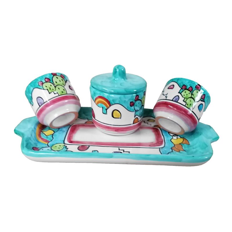 Kaffee-, Tablett- & Zuckerdosen-Set „Tet-à-Tet“...