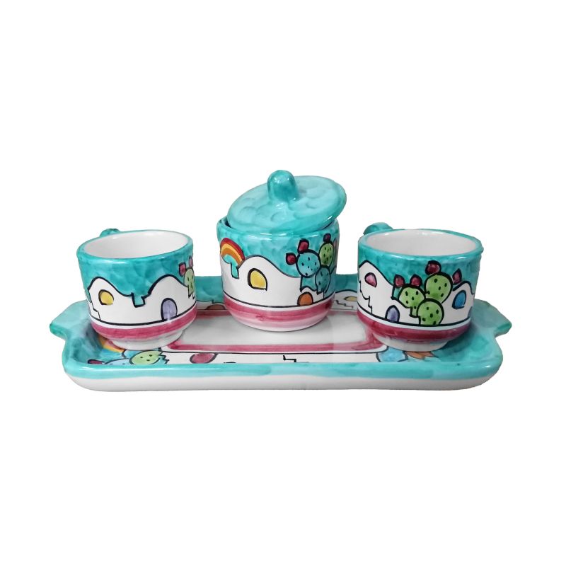 Kaffee-, Tablett- & Zuckerdosen-Set „Tet-à-Tet“...