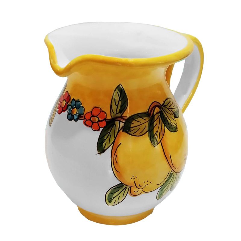 Bulbous Pitcher. Lemons & Flowers Line. Vietri...