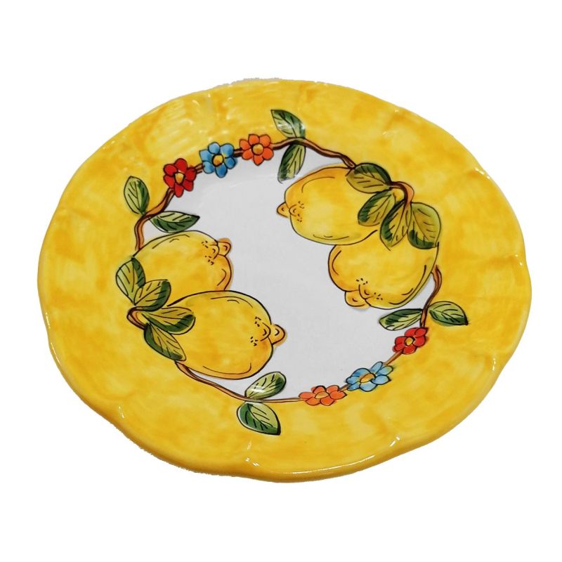 Teller Linie Zitronen & Blumen. Vietri-Keramik. Erhältlich: tief, flach, Dessert/Obst oder Platzteller.