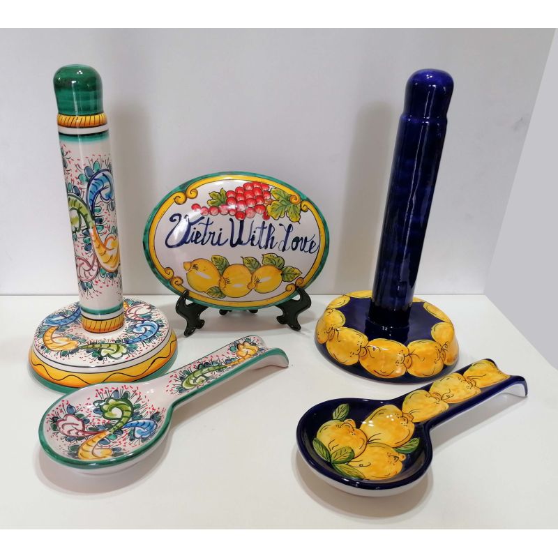 Juego de cocina. Cerámica Vietri pintada a mano