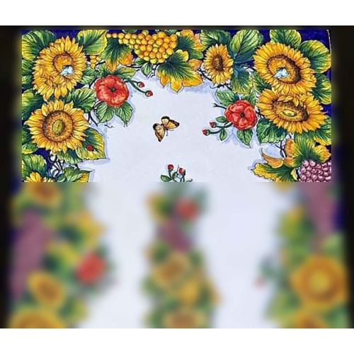 Table en pierre de lave céramisée. Sorrento peint à la... 2