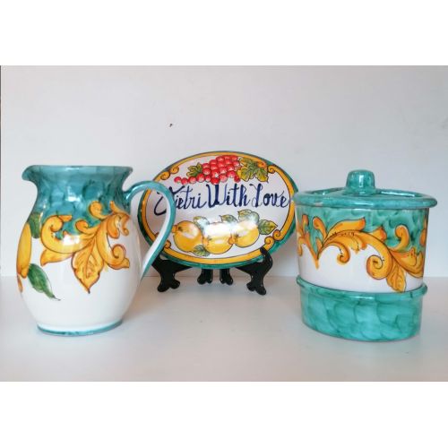 Línea de Cuchillería Scola Barroca y Limones. Cerámica Vietri.