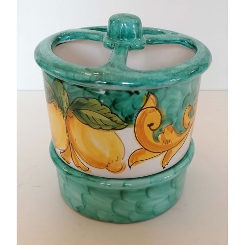 Cutlery tray Lemon and Baroque line. handpainted Vietri ceramic.