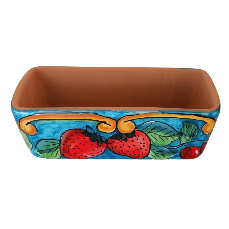 Mini jardinière rectangulaire. Fraises....