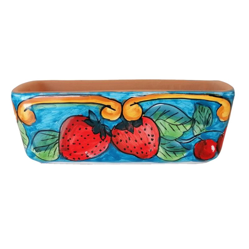 Mini jardinière rectangulaire. Fraises....