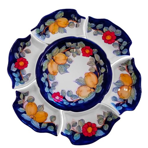 Antipastischale. Kaltes Abendessen. 7 Teile. Blumen- &...