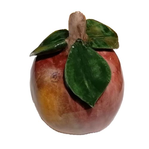 Frutta a rilievo in ceramica vietrese. Dipinto a mano