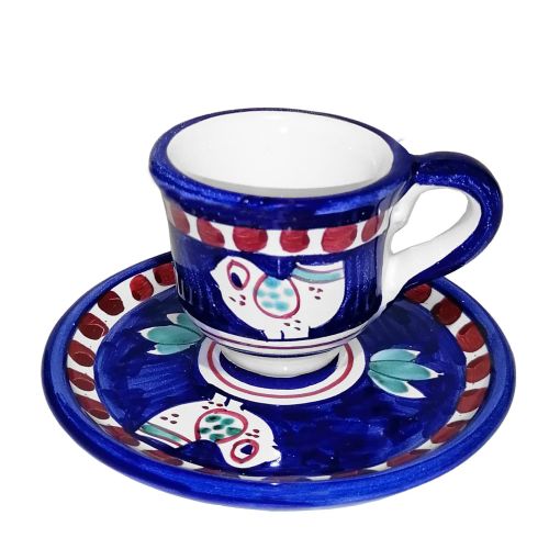 Tazzina da caffè con piattino. Linea Animaletti. Ceramica...