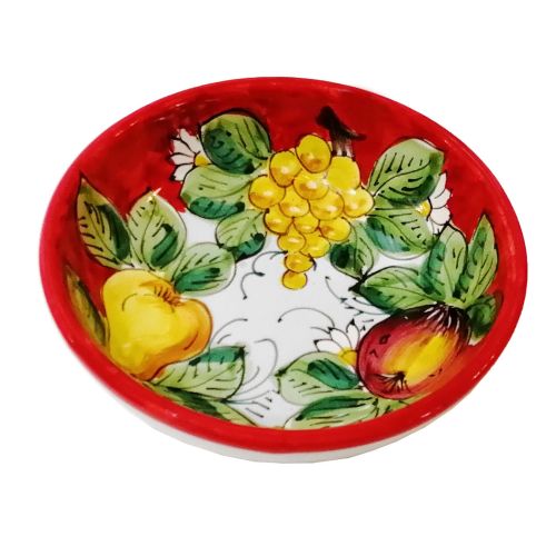 Glatte Schale, tiefer und flacher Teller – Fruttina-Linie, handbemalte Vietri-Keramik.
