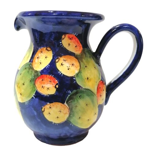 Brocca linea Fichi D'India. Ceramica di Vietri dipinta a mano.