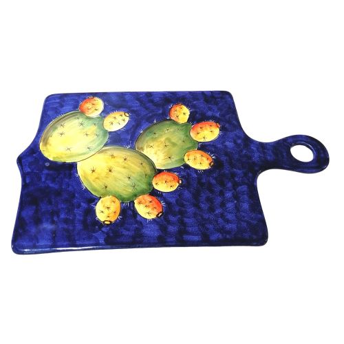 Chopping board / Cheese Board prickly pears Line. handpainted Vietri ceramics